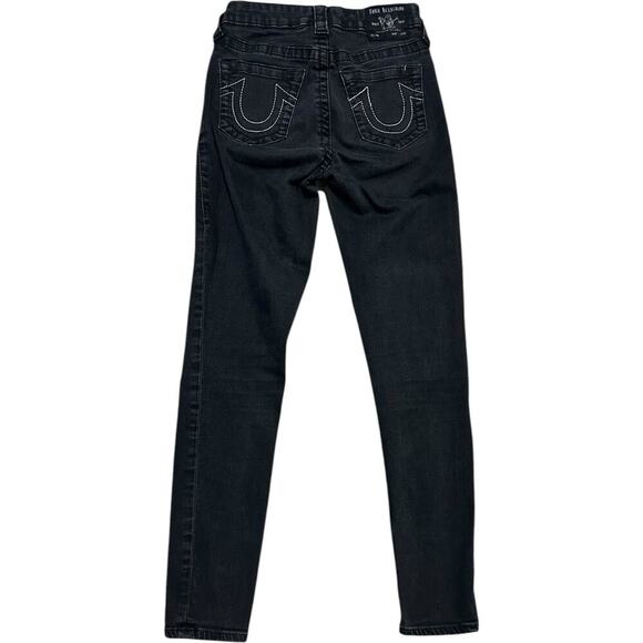 True Religion Black Halle Mid Rise Super Skinny Jeans - Picture 1 of 4